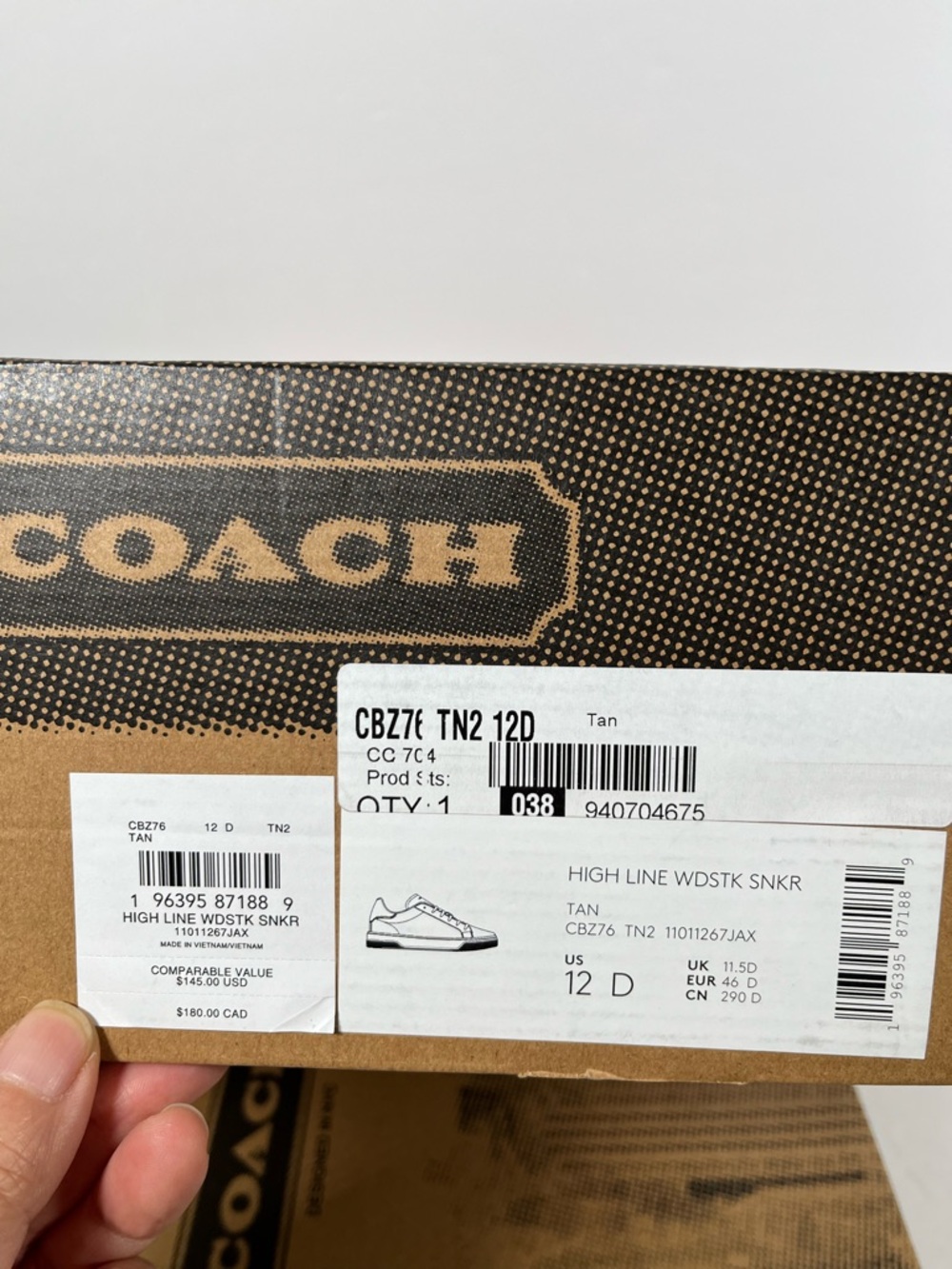 NIB limited edition Coach X Peanuts men’s Sneaker Signature Canvas size 12D - Picture 6 of 6
